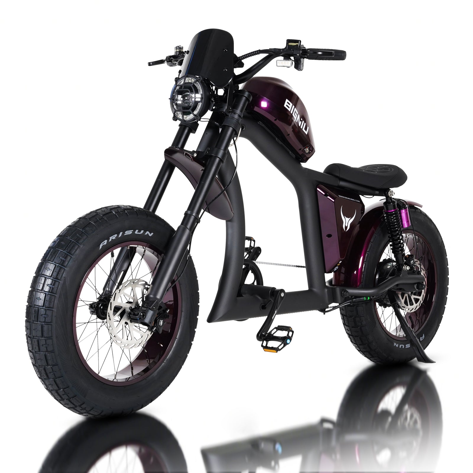 BIGNIU BG-X Electric Bike for Adults, 1500W Brushless Motor 48V/31.5Ah Up to 40 Miles EBike Front/Rear Turn Signal Dual Suspension Ebike With windshield