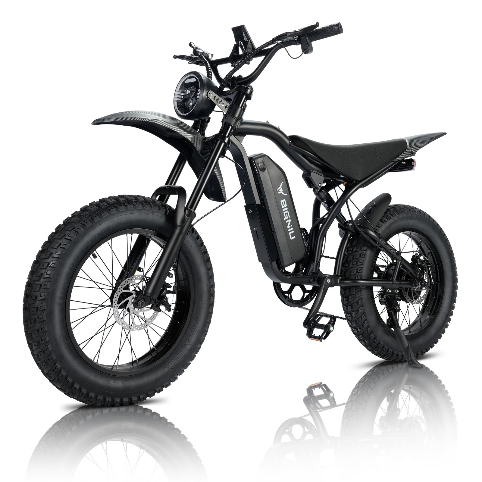 BG-S Electric Bike for Adults – 20"x4.5" Fat Tire, Peak 1200W Motor, 48V 15Ah Battery, 7-Speed, Dual Disc Brakes for Off-Road and City Riding