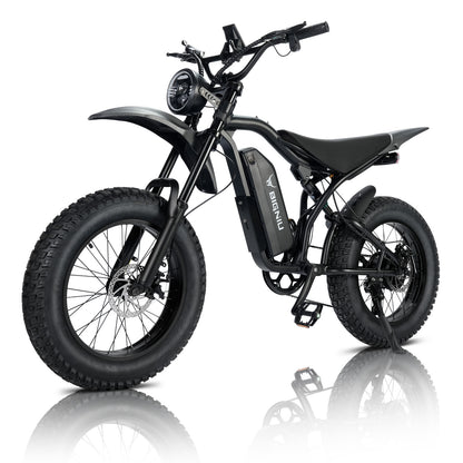 BG-S Electric Bike for Adults – 20"x4.5" Fat Tire, Peak 1200W Motor, 48V 15Ah Battery, 7-Speed, Dual Disc Brakes for Off-Road and City Riding