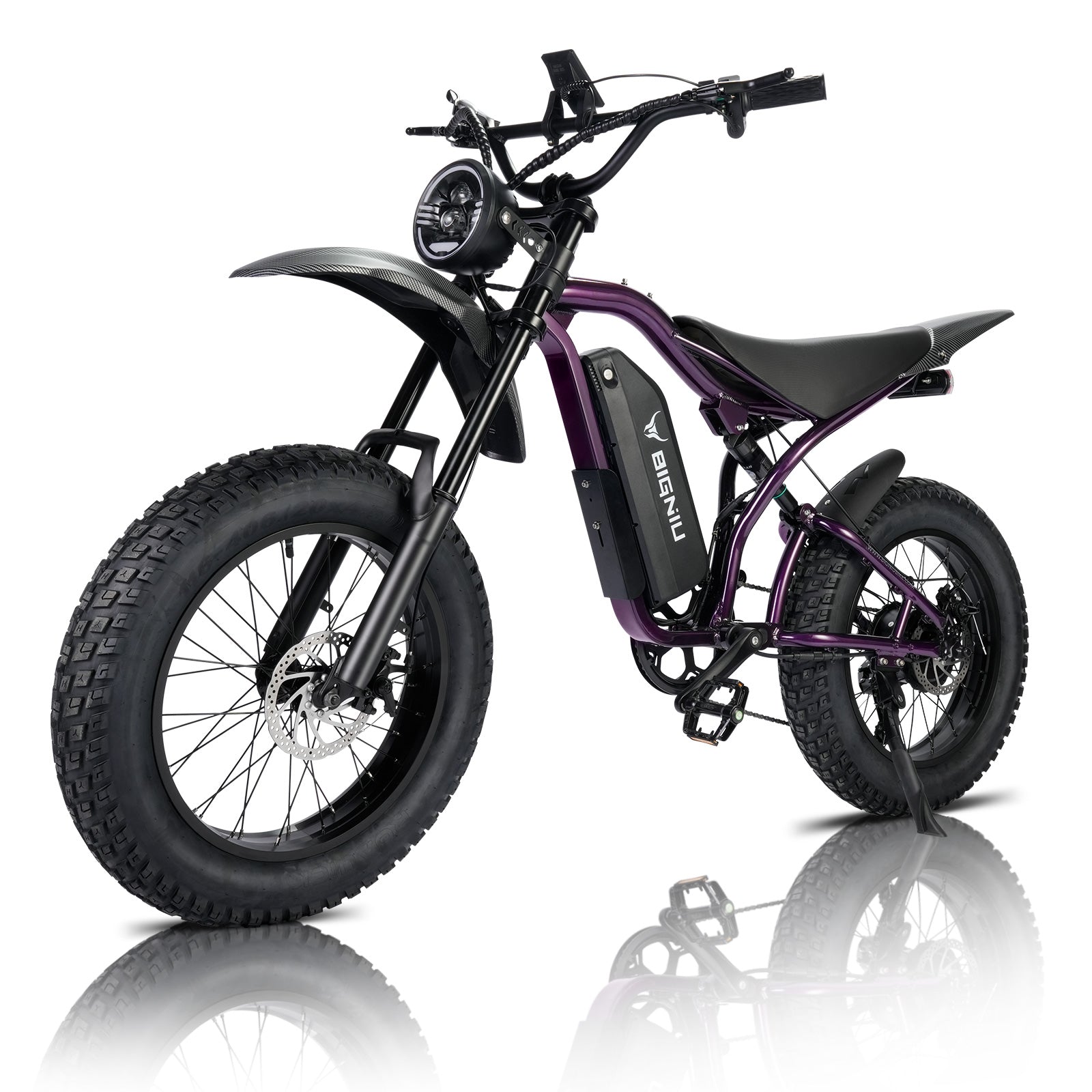 BG-S Electric Bike for Adults – 20"x4.5" Fat Tire, Peak 1200W Motor, 48V 15Ah Battery, 7-Speed, Dual Disc Brakes for Off-Road and City Riding