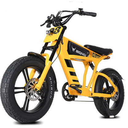 [Second-hand]BIGNIU BG-03 Electric Bike, 750W High-Performance Motor, 48V 17.5Ah Battery, 28+ MPH Speed, 4.0x20 Fat Tires, Aluminum Frame for Teens and Adults No.65