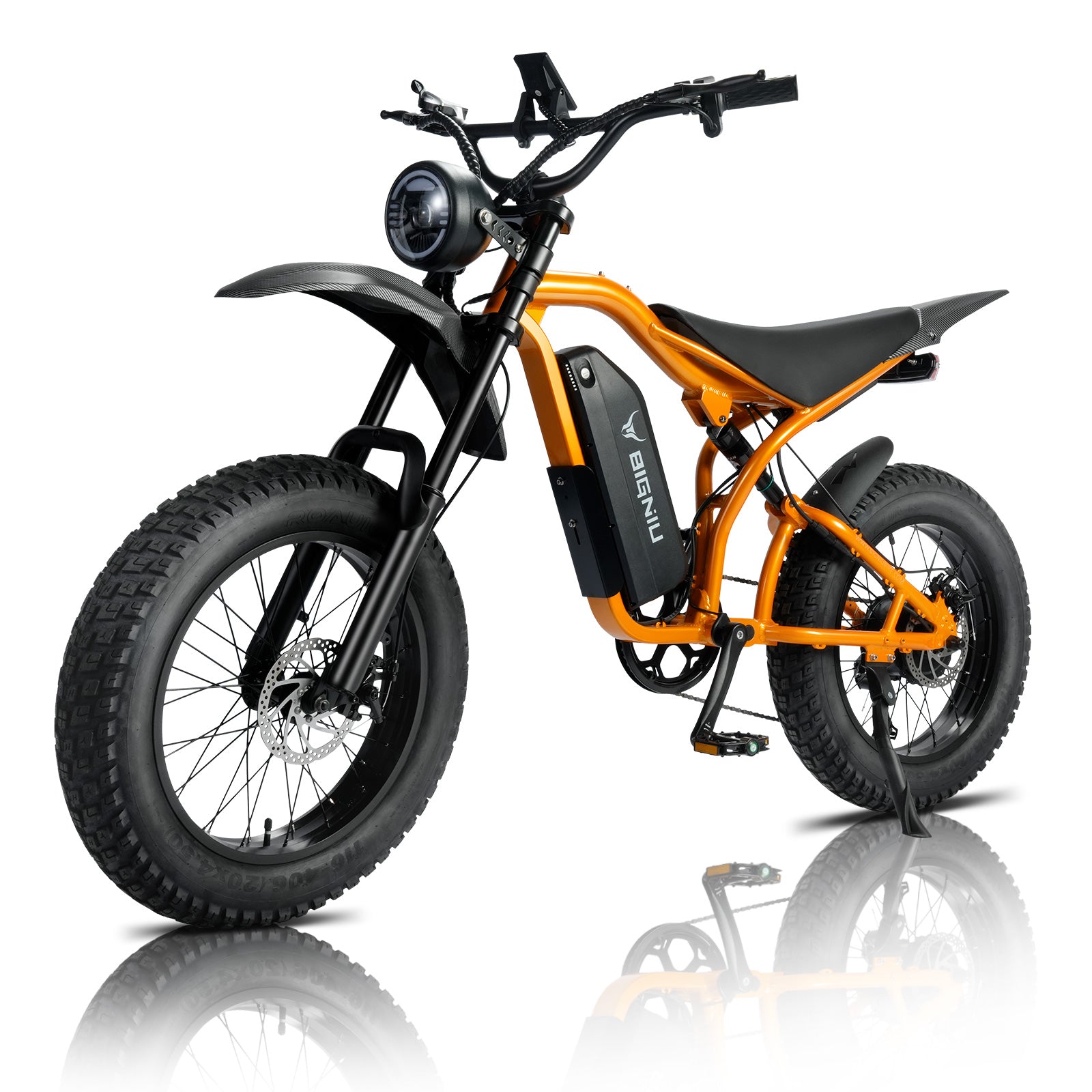 BG-S Electric Bike for Adults – 20"x4.5" Fat Tire, Peak 1200W Motor, 48V 15Ah Battery, 7-Speed, Dual Disc Brakes for Off-Road and City Riding