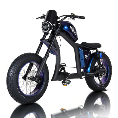 BIGNIU BG-X Electric Bike for Adults, 1500W Brushless Motor 48V/31.5Ah Up to 40 Miles EBike Front/Rear Turn Signal Dual Suspension Ebike With windshield
