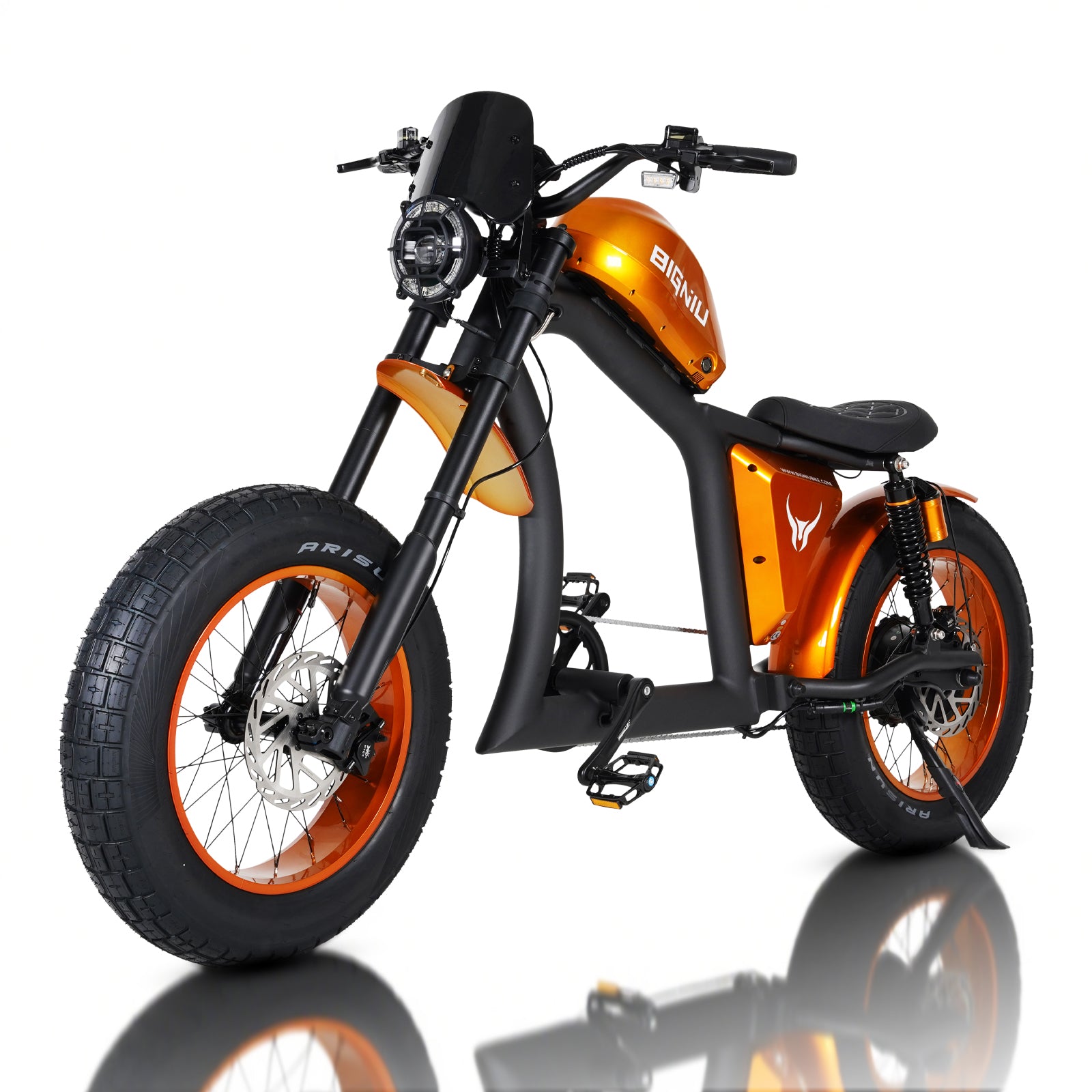BIGNIU BG-X Electric Bike for Adults, 1500W Brushless Motor 48V/31.5Ah Up to 40 Miles EBike Front/Rear Turn Signal Dual Suspension Ebike With windshield