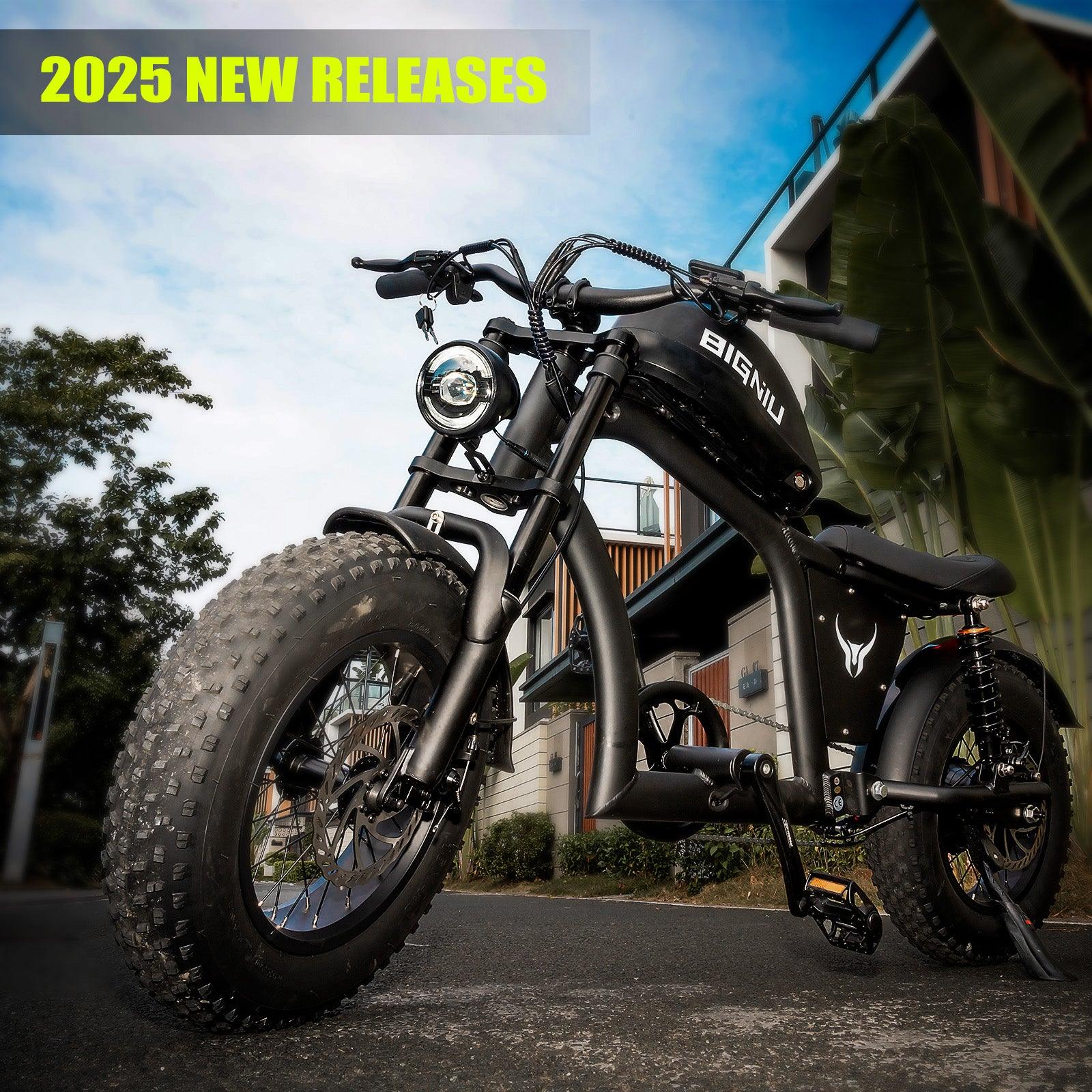 BIGNIU BGX Mini Electric Bike 500W Motor, 48V 13Ah Battery, Chopper Design, 4.0x16 Fat Tires, Aluminum Frame, Perfect for Teens and Adults